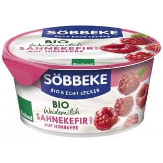 Bio Weidemilch Sahnekefir Himbeere