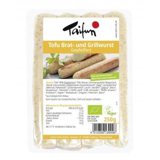 Tofu Brat- und Grillwurst Gepfeffert