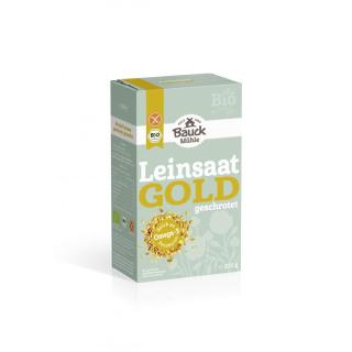 Gold-Leinsaat geschrotet glutenfrei Bio