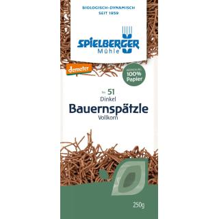 Dinkel Bauernspätzle, vollkorn, demeter