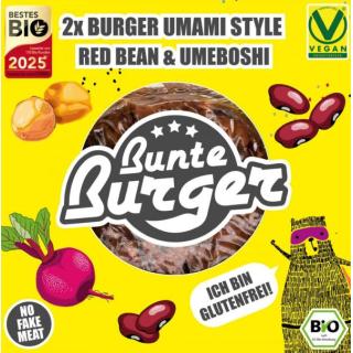 Burger Umami Style Red Bean & Umeboshi 2x90g - Bio-veganer Gemüse Bratling