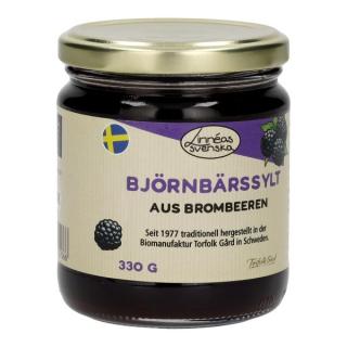 Björnbärssylt, Fruchtaufstrich aus Brombeeren, kbA