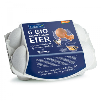 Bruderhahn Eier, abgepackt