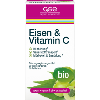 Eisen & Vitamin C Complex (Bio), 60 Tbl. à 500 mg