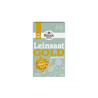 Gold-Leinsaat geschrotet glutenfrei Bio