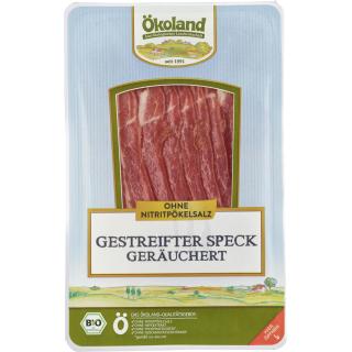 Gestreifter Speck in Scheiben