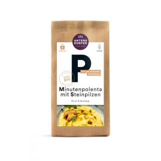Bio Minutenpolenta mit Steinpilzen
