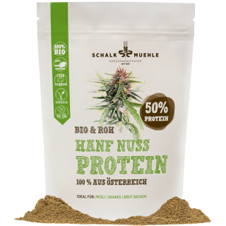 350 g Bio Hanf Protein Pulver roh, 50 %