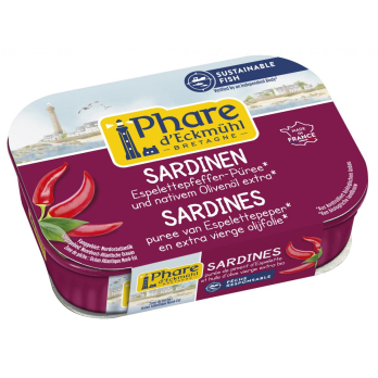Sardinen mit Olivenöl und Piment d''Espelette