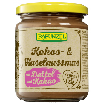 Kokos- & Haselnussmus mit Dattel und Kakao