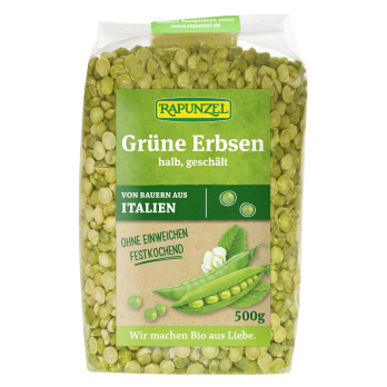Erbsen grün, halb, geschält