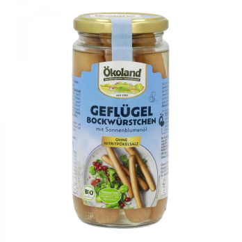 Geflügel-Bockwürstchen mit Sonnenblumenöl