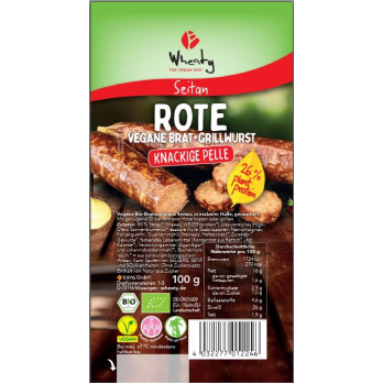 Rote vegane Brat+Grillwurst