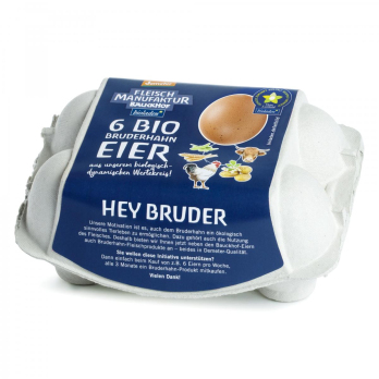 Bruderhahn Eier, abgepackt