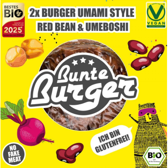 Burger Umami Style Red Bean & Umeboshi 2x90g - Bio-veganer Gemüse Bratling