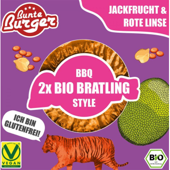 Bratling BBQ Style Vegan 2x90g - Rote Linse & Jackfrucht