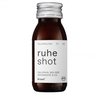 Ruhe Wildkräuter-Shot 60ml - Kräuterelixier mit Baldrian, Melisse & Co.