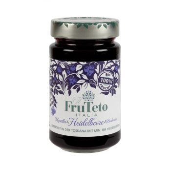 Frutteto Italia 100 % Heidelbeere Bio-Fruchtaufstriche 250g. Fruchtanteil 100 %.