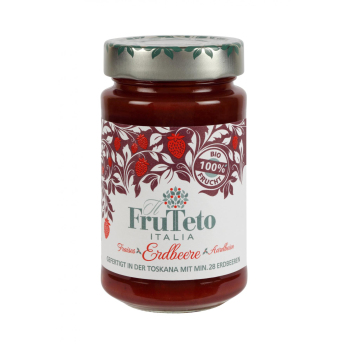 Frutteto Italia 100 % Erdbeere Bio-Fruchtaufstriche 250 g. Fruchtanteil 100 %.