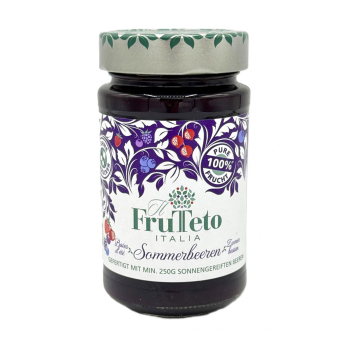 Frutteto Italia 100 % Sommerbeeren Bio-Fruchtaufstriche 250g. Fruchtanteil 100%.