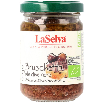 Schwarze Oliven Bruschetta-Zubereitung aus schw.O.